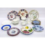 Quantity of English pottery and porcelain to include five Shelley white Art Deco cups and six