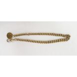 Silver gilt graduated albert chain, 40.6g approx