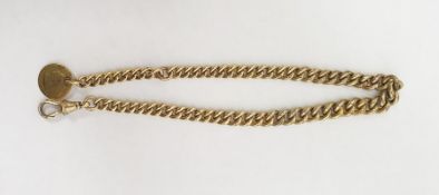 Silver gilt graduated albert chain, 40.6g approx