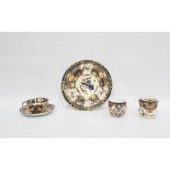 Group of Derby Imari pattern wares, to include a plate, circa 1900, printed and impressed marks,
