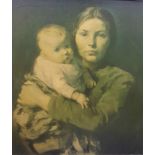 20th century print  Woman with child