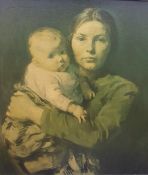 20th century print  Woman with child