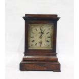 19th century bracket clock, the steel dial with Roman numerals, inscribed 'Webster, Cornhill,