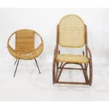 Bentwood rocking chair in the manner of Thonet and another further chair (2)