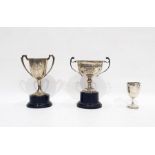 Silver two-handled trophy cup 'Aylesbury Wheelers 1931', 4oz approx, 14cm high, Birmingham 1930, a