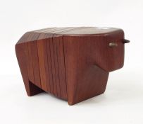 Ernst Henriksen mid 20th century teak set of coasters, 25cm