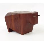 Ernst Henriksen mid 20th century teak set of coasters, 25cm