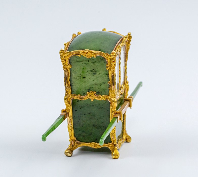 Please note:-  Fabergé nephrite, rock crystal, mother-of-pearl and vari-colour gold miniature - Image 20 of 74