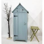 Blue painted small garden shed, a decorative 'light up' tree etc (3)Condition ReportThe dimensions