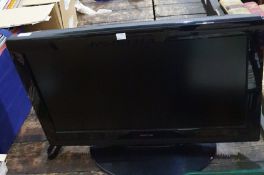 Hitachi 26" HDMI ready flatscreen television and a Sanyo model SL88 DVD player with remote