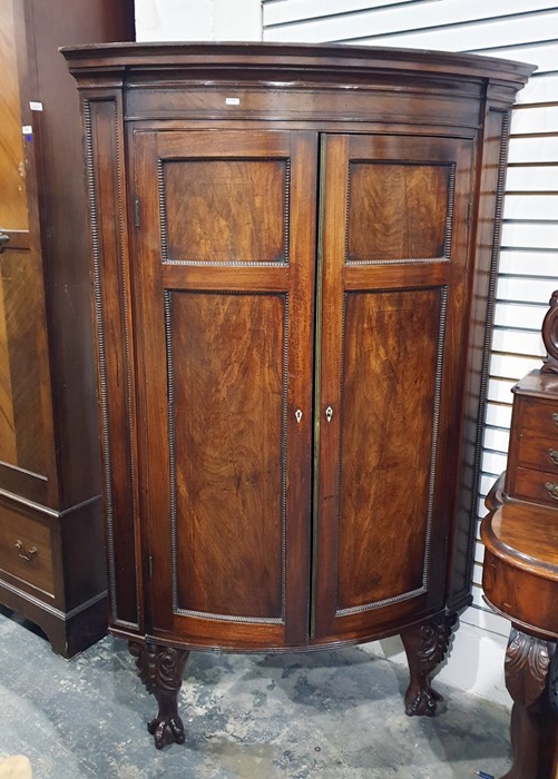 19th century mahogany bow fronted floor standing c