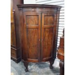 19th century mahogany bow fronted floor standing c