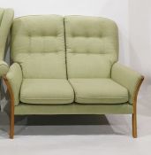 S.Rouse and Co. two seat sofa in green upholstery (2)