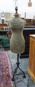 Clothing mannequin inscribed Royal Worcester Adjusto on a metal tripod base 168 cm high