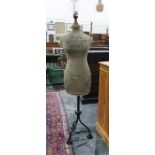 Clothing mannequin inscribed Royal Worcester Adjusto on a metal tripod base 168 cm high