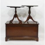 20th century mahogany furniture to include chest and three sidetables (4)