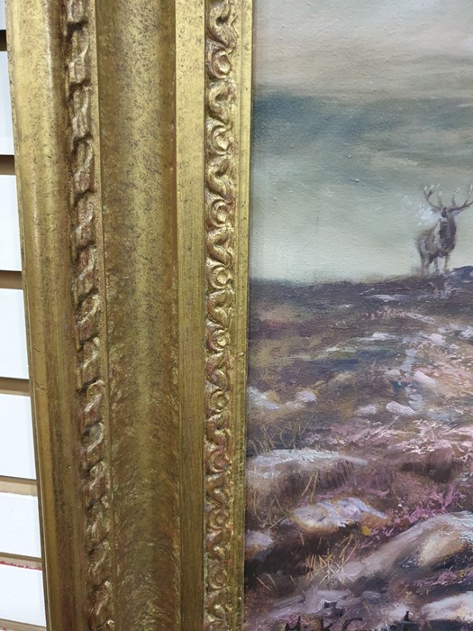 Mick Cawston  Oil on canvas Stag in landscape, signed lower left, 59.5cm x 74.5cm  Condition - Image 7 of 9