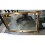 Rectangular wall mirror with gilt frame