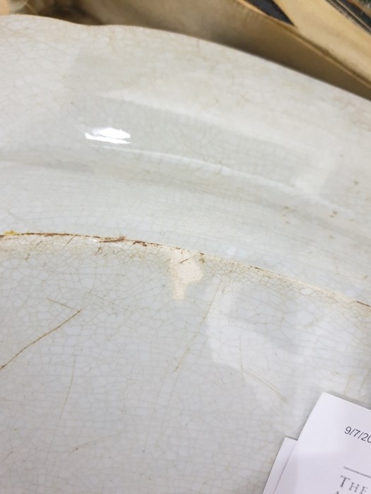 Staffordshire pottery blue and white transfer-printed oval serving dish printed with 'The Beemaster' - Image 6 of 6