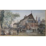 F. Fenton Watercolour 'Sadlers Wells' signed and dated lower right 1896 26.5 x 43 cm