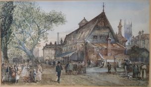 F. Fenton Watercolour 'Sadlers Wells' signed and dated lower right 1896 26.5 x 43 cm
