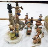 Collection of Hummel figures, 20th century, printed and impressed marks, to include figures of