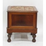 Mahogany lift top commode 43 x 44 cms