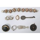 Quantity of silver and other jewellery to include pendants, brooches, bangle and rings