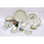 20th century Royal Worcester 'Bernina' pattern part tea service, printed black marks, printed with
