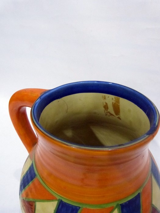 Clarice Cliff 'Bizarre' Ware lotus shaped jug, circa 1930, printed gilt and impressed marks, painted - Image 3 of 3