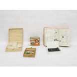 Box of philatelic materials to include a fluotest analytical lamp 3=9, the Philitector electric