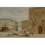 Bearne (19th century)  Pair watercolours Continental scenes (2)