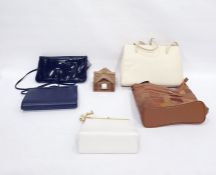 Box of modern jewellery and jewellery boxes, five various hand bags, Schiller's Gedichte published