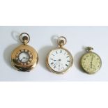 An Elgin Wadsworth gold plated pocket watch 1920's/'30's with a subsidiary second hand dial, face