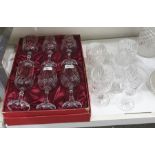 Cristallerie Zwiesel glass part table service, comprising eleven wine glasses in sizes on fluted
