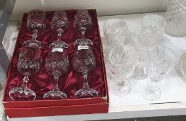 Cristallerie Zwiesel glass part table service, comprising eleven wine glasses in sizes on fluted