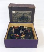 A John Jacques & Son Electrolette game, boxed, and a modern mirrored chequerboard with clear and