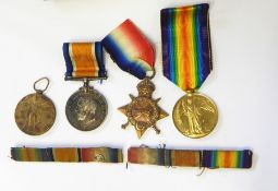 World War I medals, Victory medal, to "L-22625. GNR . A . Barlow, R.A.", 1914 -1915 Star named "