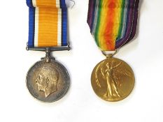 WWI War medal and Victory medal named to " 2290. PTE. A.S.PAULL. GLOUC. R. " Arthur Stanley Paull