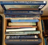 Quantity of books relating to ships and shipping including Titanic, Cunard, Lloyd's Register 68-