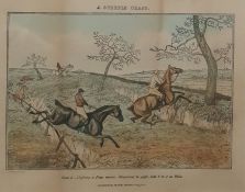 Set of six colour prints of Steeplechasing