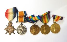 WW1 1914-15 Star, War medal and Victory medal named to " 98426. CPL. J. DAY. M.G.C." , 1914-15