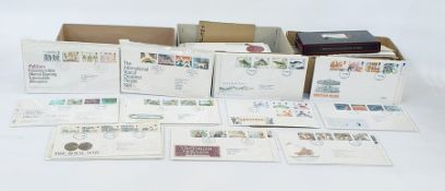 Box of loose stamps and two boxes of First Day Covers (3)