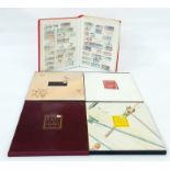 Royal Mail special stamps year books 1985 to 1989, 1984, 1988 and stock book with mint decimal