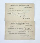 Gloucester Rugby Club 1900 two postal stationery cards "Will you play for first XV the Cardiff