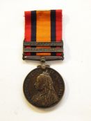 Boer War Queens South Africa medal with Transvaal and Cape Colony clasps. Named to "1405. SERJT. A.