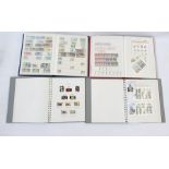 Box of eight albums and stock books of mainly used Guernsey, Jersey and Isle of Man stamps