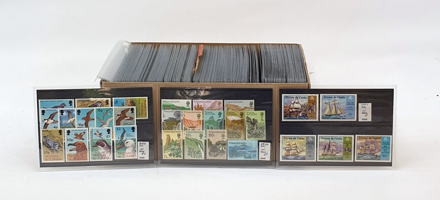 Box of approximately 100-200 stock cards with mint and used Commonwealth Victoria to Queen Elizabeth