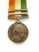 Boer War Kings South Africa medal with South Africa 1901 and 1902 clasps. Named to " 1629. PTE.A.