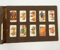 Assorted cigarette cards, in albums, various subjects ( 2 boxes)